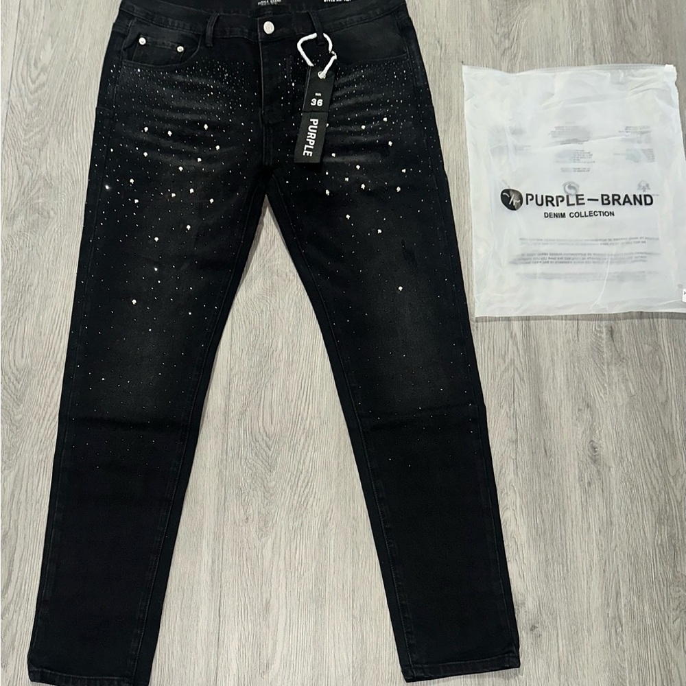 Purple Brand Men's Slim Black Jeans